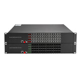 64 Port Pots Telephones 100M Ethernet To Fiber Extenders 1 Set - PBX Phone Lines POTS Over Fiber Optic Converter,Single Mode 20Km And Multimode 500m, Support Called Id, Ring And Fax